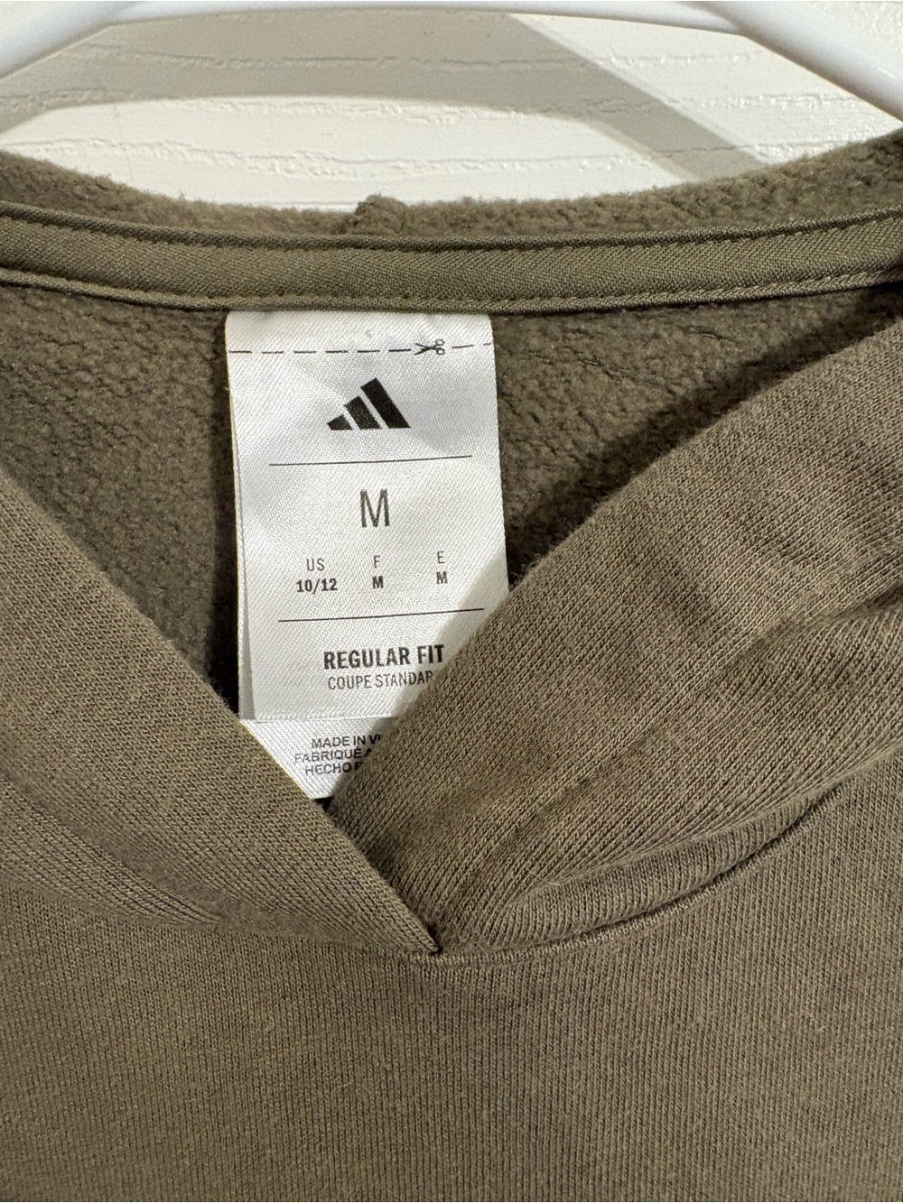 adidas Kids Olive Green Hooded Sweatshirt